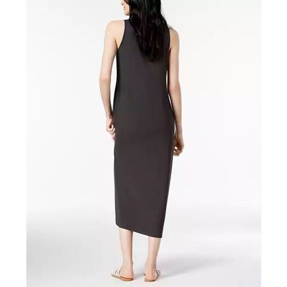✨EILEEN FISHER Stretch Jersey Grey Sz Small Maxi Dress✨ - Picture 3 of 9